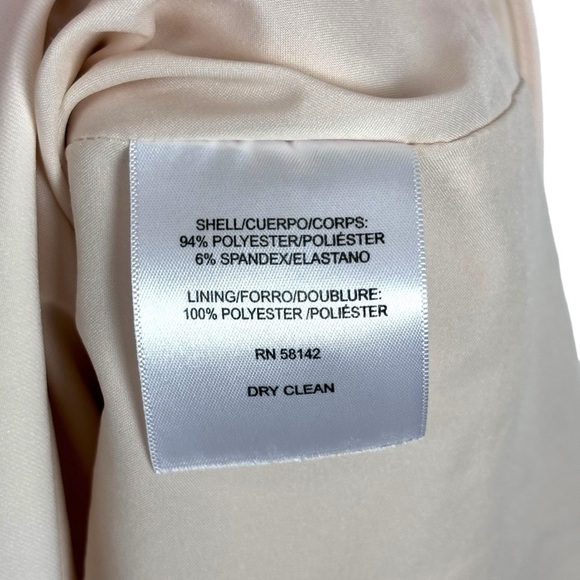 GAL MEETS GLAM ELEANOR PUFF SLEEVE TIE WAIST CREAM SATIN TWILL DRESS - Picture 16 of 16